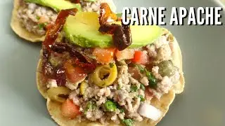 Carne Apache con Chicharrón de Habanero 🔥