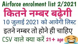 Airforce XY group enrolment list expected cut off 2/2021, Airforce enrolment list cut off 2/2021