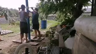 💥💥💥бурение в ручную, скважина под 125 трубу👍👍👍