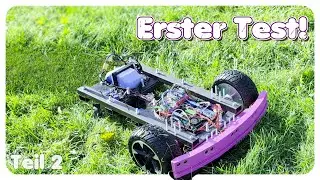 Rasenmäh-Roboter selber bauen: Erster Mähwerk Test!