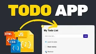 How To Create a To-Do List with JavaScript, HTML & CSS | Beginner Tutorial