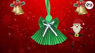 Easy Christmas Angel Paper Craft for Kids | DIY Holiday Decoration #christmasdecor #paperangel #kids