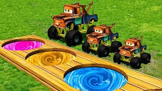 Big & Small Tow Mater and Colored Portal Traps in BeamNG.drive