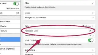 To set a passcode on an iPad with iOS7