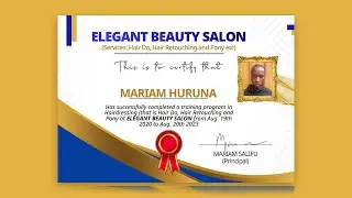 Professional Certificate Design -- Photoshop Tutorial