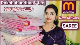 Meesho Saree haul latest collection ||  chiffon/ Georgette / bandhani/ silk/ cotton 