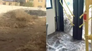 Потоп в Волгограде/Затопило автобус