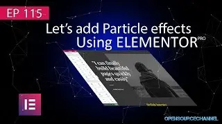 Elementor animated background made easy - Particle.JS Effects