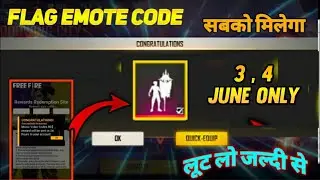 Free Fire New Redeem Code Today | Flag Emote Redeem Code | 3 June Redeem Code | ff redeem code today