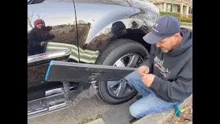 PDR UNDENTED -Severe 20 inch Fender Crease on a Honda Pilot