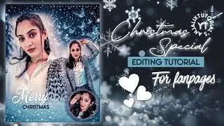 Christmas special 🎄💙||Editing tutorial for fanpages||By Anjalixtutorial's || #aditisharma