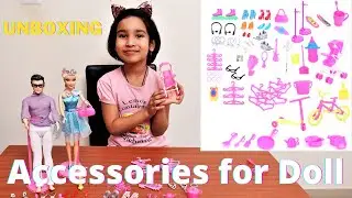 Accessories for Doll - 95 pcs set / Unboxing /  LearnWithPari