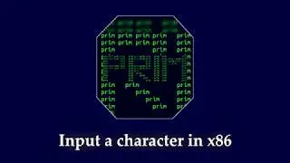 Input a character in x86 | Assembly language | Code and explanation
