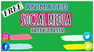 ANIMATED SOCIAL MEDIA  BANNER GREEN SCREEN 2017  #1