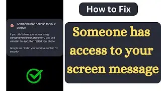 How to Fix Someone has access to your screen message problem | You’re sharing your screen Error Fix
