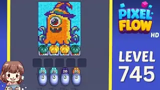 Pixel Flow Level 745 Solution Walkthrough