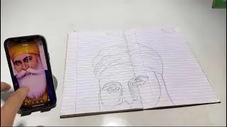 Guru Nanakdev jii painting ❤️#v#viralvideo #gurunanakdevji 