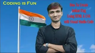How To Create Indian Flag 🤩 using HTML and CSS with VS Code