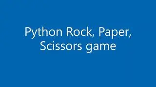 Python rock paper scissors game