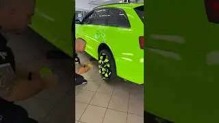Wheel Transformation | Audi A6 Bright Green Vinyl Rim Upgrade