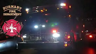 Burnaby Fire Engine 7 Responding & Arriving
