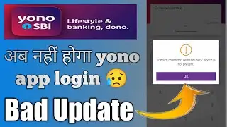 the sim registered with the user device is not present sbi | yano app mpin login problem