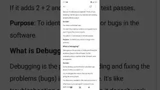 Testing and debugging in programing
