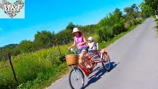 Прогулка на трехколесном велосипеде