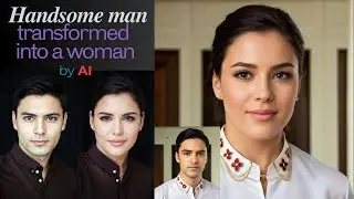 The handsome man transformed into a woman by AI #viralvideo #ai #transgender #mtf