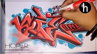 Drawing graffiti on paper #8 | Exchange | Kie_one_graffiti