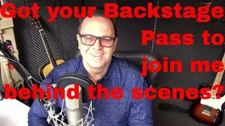 Got your Backstage Pass to join me behind the scenes?