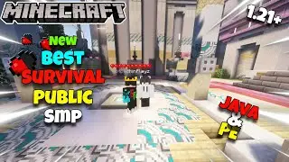 New Best Public SMP For java and Bedrock 😍 || 1.21+ Minecraft SMP server | IN HINDI