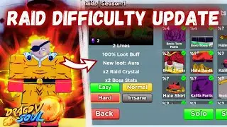 New Raid Difficulties Update | Roblox Dragon Soul