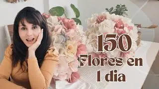 150 FLORES DE TELA en 1 dia /Making 150 FABRIC FLOWERS in 1 Day #flowerarrangement #flower