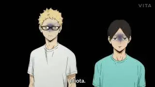 Tsukishima's 'Baka' ringtone.