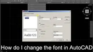 How do I change the font in AutoCAD