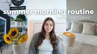 summer cozy MORNING ROUTINE 🌤️ relaxing habits, journaling, skincare, working at a coffee shop