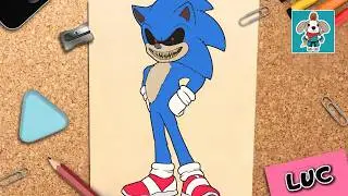 Como Dibujar Sonic.Exe | Sonic 3 La Película | Paso a Paso