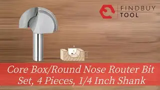 Core Box, Round Nose Router Bit Set, 4 Pieces, 14 Inch Shank - Demonstration