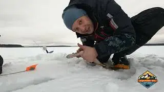 Зимняя рыбалка в деревне. Волшебное озеро. Щука и окунь атакуют !!