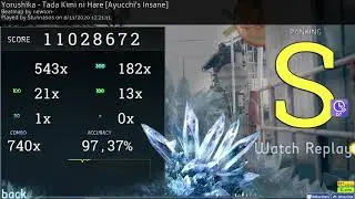 Yorushika - ただ君に晴れ (Ayucchi's Insane) + DT!! epic finger control FC!! #16 GLOBAL