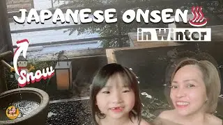 Our family trip to JAPANESE ONSEN in WINTER🇯🇵冬の貸切風呂♨️| maijettv