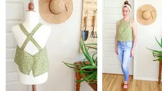 How to Make a Cross Back Apron Style Tank Top