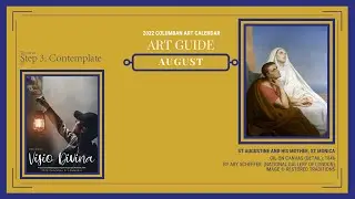 Columban Calendar Art Guide - August 2022 - St Augustine and St Monica, 1846 by Ary Scheffer