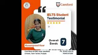 Students' review  @Camsted  congratulates Kusumpreet Kaur for getting  7.0 band score in IELTS.