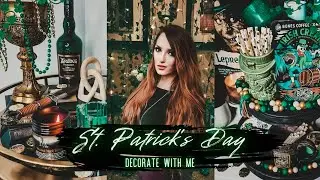 DECORATE FOR ST. PATRICK'S DAY WITH ME! | Coffee Bar, Dining Table + Bar Cart