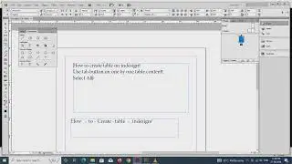 How to create table on InDesign