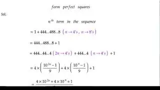 OEIS - Prove that sequence 49 , 4489 , 444889 ,...form perfect squares ( A109344)
