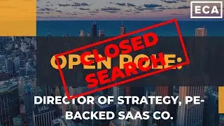 Open Role: Director of Strategy, PE-backed SaaS Co.