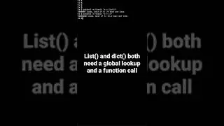 Why is it so much faster to declare lists and dictionaries with literals? #python #pythonprogramming